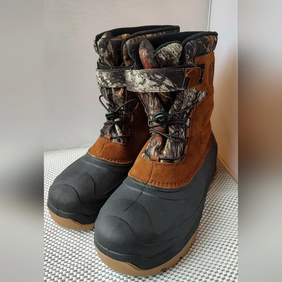 Mens Shoes Ozark Trail Snow Boots Mossy Oak Genuine Suede - Picture 1 of 6